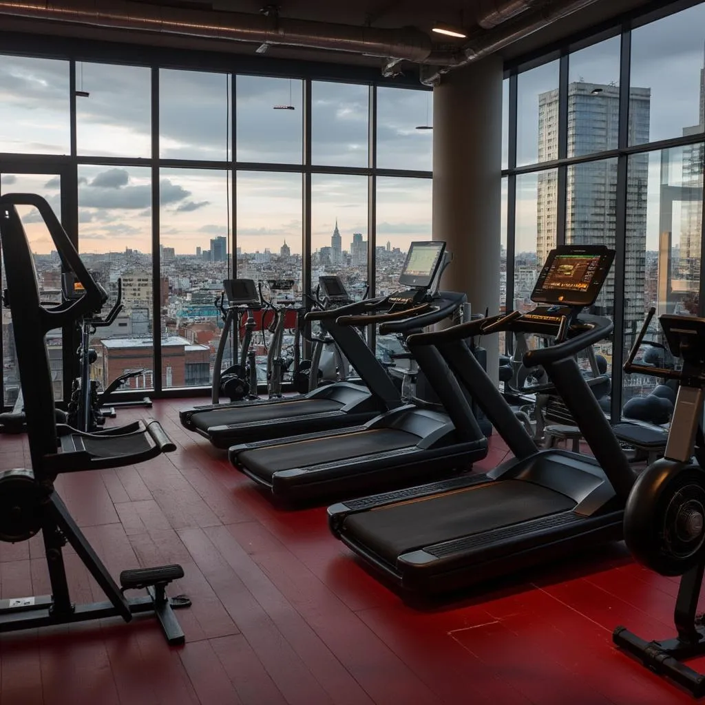 Zona de cardio con vista